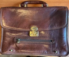 The Bridge Genuine Leather Satchel Briefcase Bag. Men / Women.