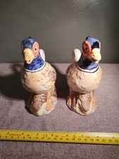 A Pair Of Pheasant Pitchers By