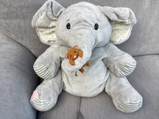 Vintage Elliot & Buttons Grey Elephant & Mouse Large 24” Floppy Beanie Soft Toy