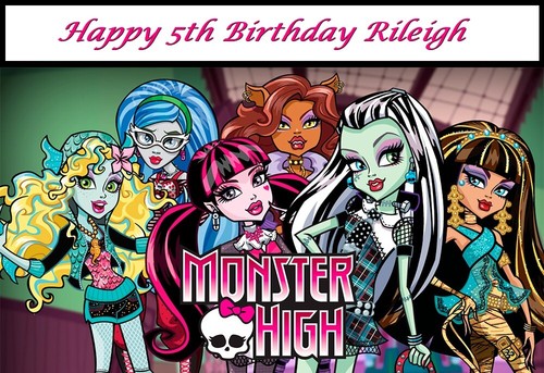 Monster high edible cake - monster,