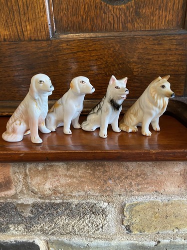 Vintage ceramic dog figurine - ceramic,