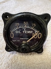 ?? Weston Model 606 T- Oil Temp Gauge 0 - 100 aero gauge - more Gauges listed