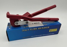 3-in-1 Tube Bender 6-8-10mm Pipe Bend Hand Tool 0-180 Degree. Red.