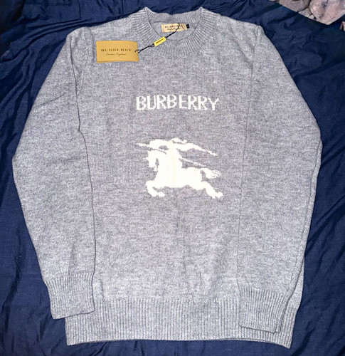 Burberry men grey logo - men's, knit