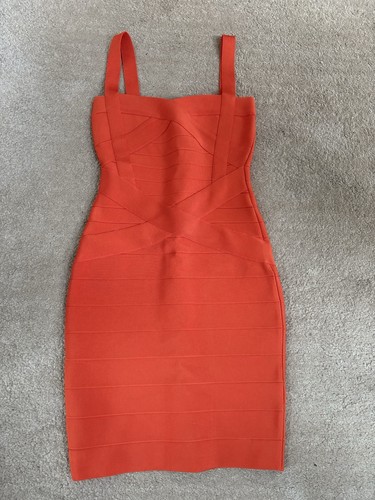 Orange bandage dress - xs,