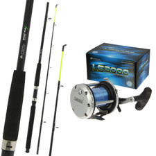 Sea Fishing Boat Rod And Multiplier Reel Set Sea Fishing Charter Boat Rod Set 