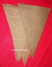 Blank Hessian Jute Burlap Bunting Flag Plaque Vintage Rustic Wedding Party DIY