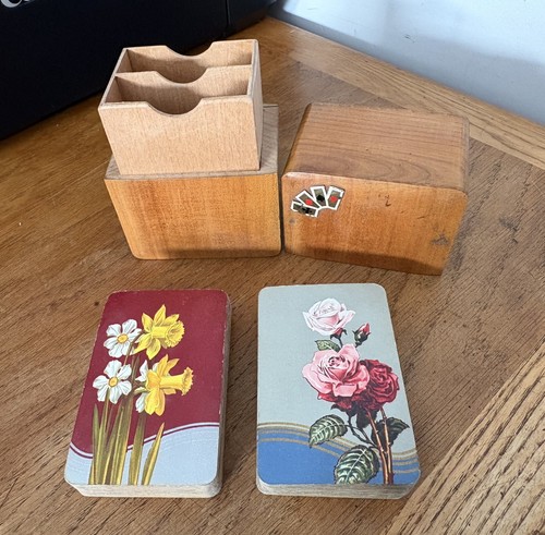 Vintage playing cards box with - playing,