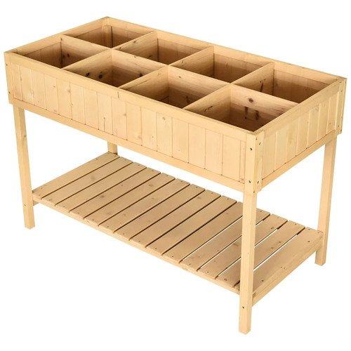 Wooden herb planter stand - herb,