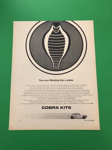1966 shelby mustang cobra kits - cobra,