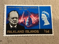 Falkland Islands 1966 QEII SG 223 Churchill 1/2d – MM