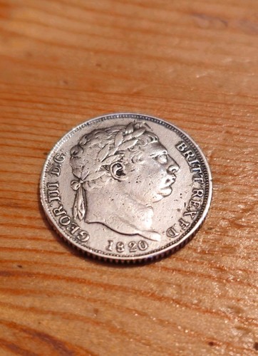 1820 silver six pence king - silver,