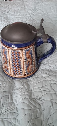 Vintage stoneware half stein - stoneware,