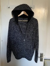 Next Men’s Hooded Long Sleeve Knitwear Cardigan Sweatshirt, Size Medium