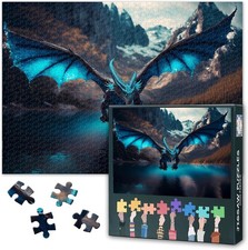 Blue Dragon Art 1000 Piece Jigsaw Puzzles for Adults, Family Challenging Puzzle