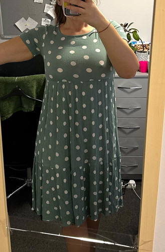 Primark green white - primark, polka