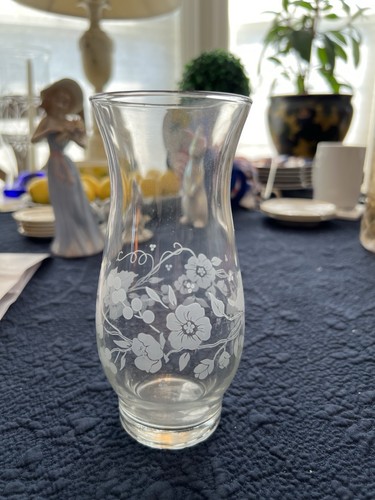 Small crystal vase with - small, flower