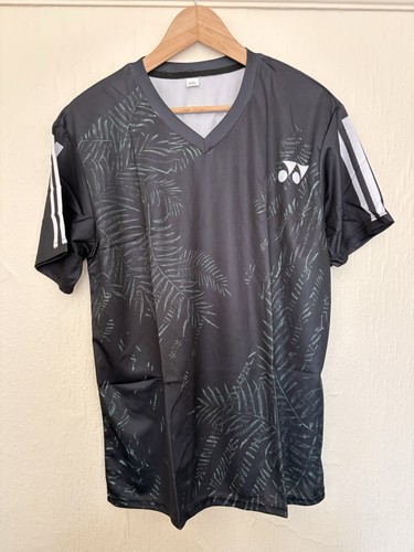 Yonex black sports shirt - black,