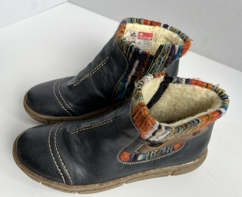 Rieker ankle boots black faux - boots,