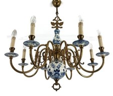 Hand painted Delft Chandelier