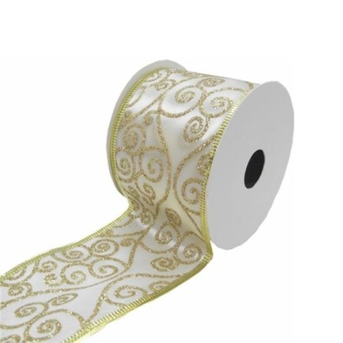 Christmas fabric wired edge - fabric,
