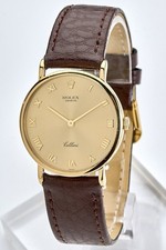 Rolex GENÈVE Cellini Swiss Gents 18K Gold ‘1991’ Ref 5112 Vintage Watch Serviced