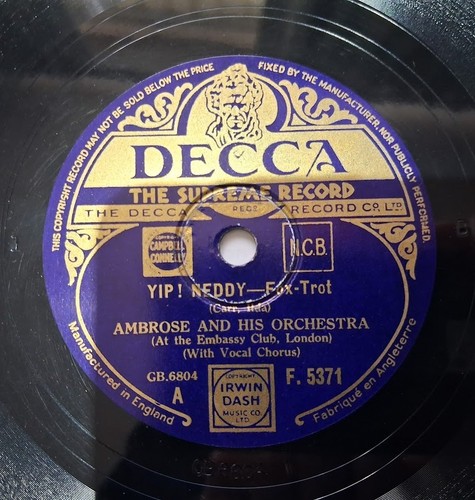 78rpm ambrose his - 10",