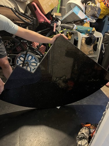 Black granite hearth - black,