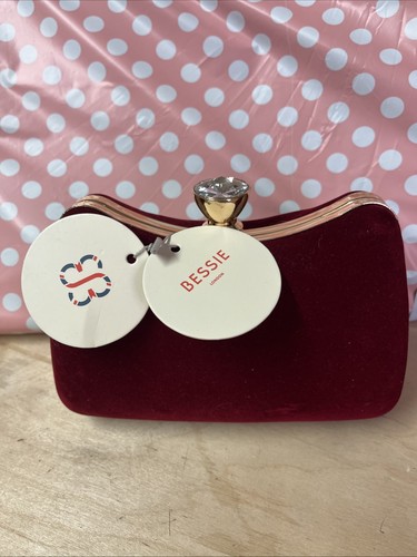 Bessie red velvet - clutch, bag