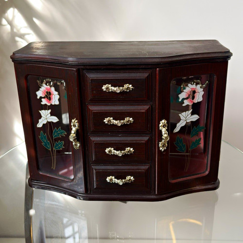 Vintage jewellery box with - vintage,
