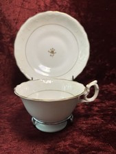 STYLISH ROCKINGHAM/BRAMELD TEACUP & SAUCER - CREAM & GILT NO PATT No. - C 1840's