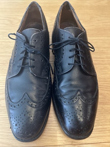 Mens black brogues - shoes, allen