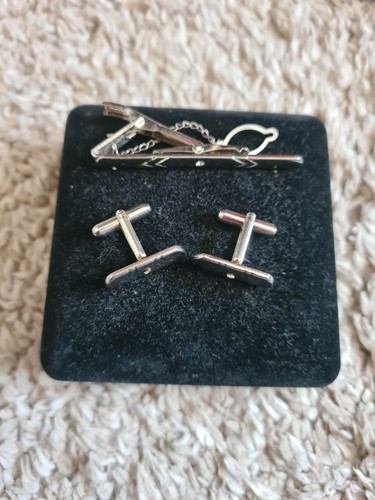 Vintage cufflinks and tie - cufflinks,