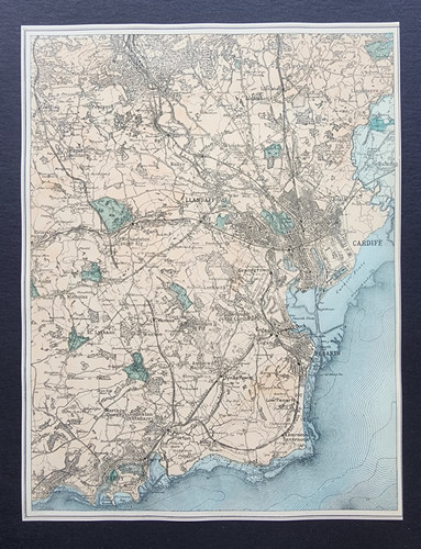 Antique 1903 map environs - antique,