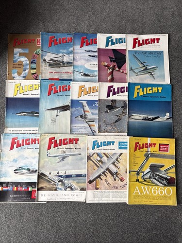 Flight magazine 1959 job lot - magazine,