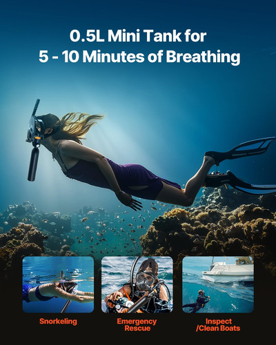 Scuba tank refillable snorkel - scuba,