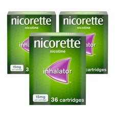 3x Nicorette 15mg Inhalator 36