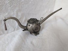Antique Smoking Pipe Thai Elephant Metal Rare