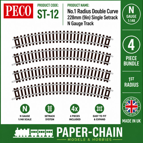Peco gauge track curves - n,