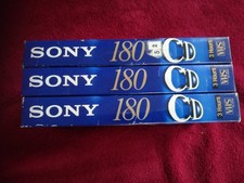 3 X SONY CD 180 BLANK VHS