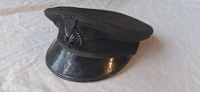 Vintage Chauffeur's Driver Hat /Peaked Cap With Metal Cockade Badge & Cap Band