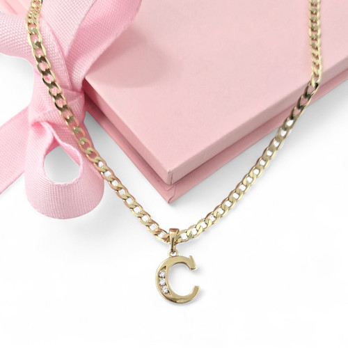 9ct gold letter - 9ct, pendant