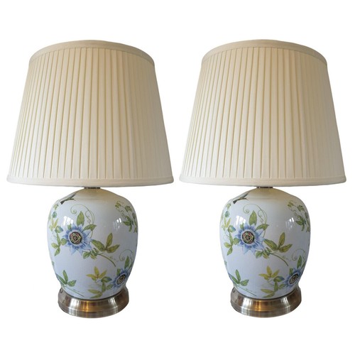 Pair chinese table lamps - pair,