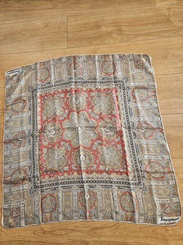 Jacquard vintage silk scarf - vintage,