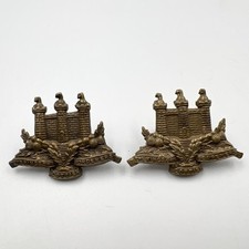 Genuine Kings Crown KOSB Kings Own Scottish Borderers Collar Badges