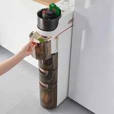 Slim Kitchen Bathroom Storage Drawers Unit Narrow Cabinet Organiser 2/3/4 Tiers