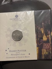 Royal mint Harry Potter 25 years Hogwarts Castle 50p coin