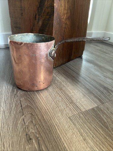 Vintage copper saucepans iron - vintage, saucepans,