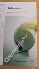 2001 May 'Gardens By Tube' Removals London Underground Tube Map Mint Condition