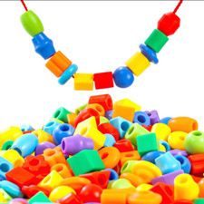 Montessori Educational Threading Stringing Beads Fine Motor Skills Toys Tools